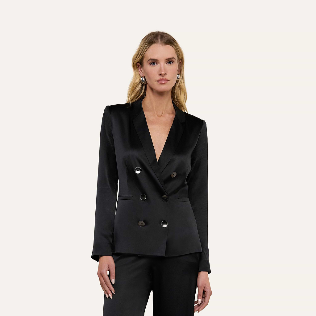 Colin Silk Charmeuse Blazer