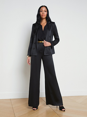 Colin Silk Charmeuse Blazer blazer L'AGENCE   