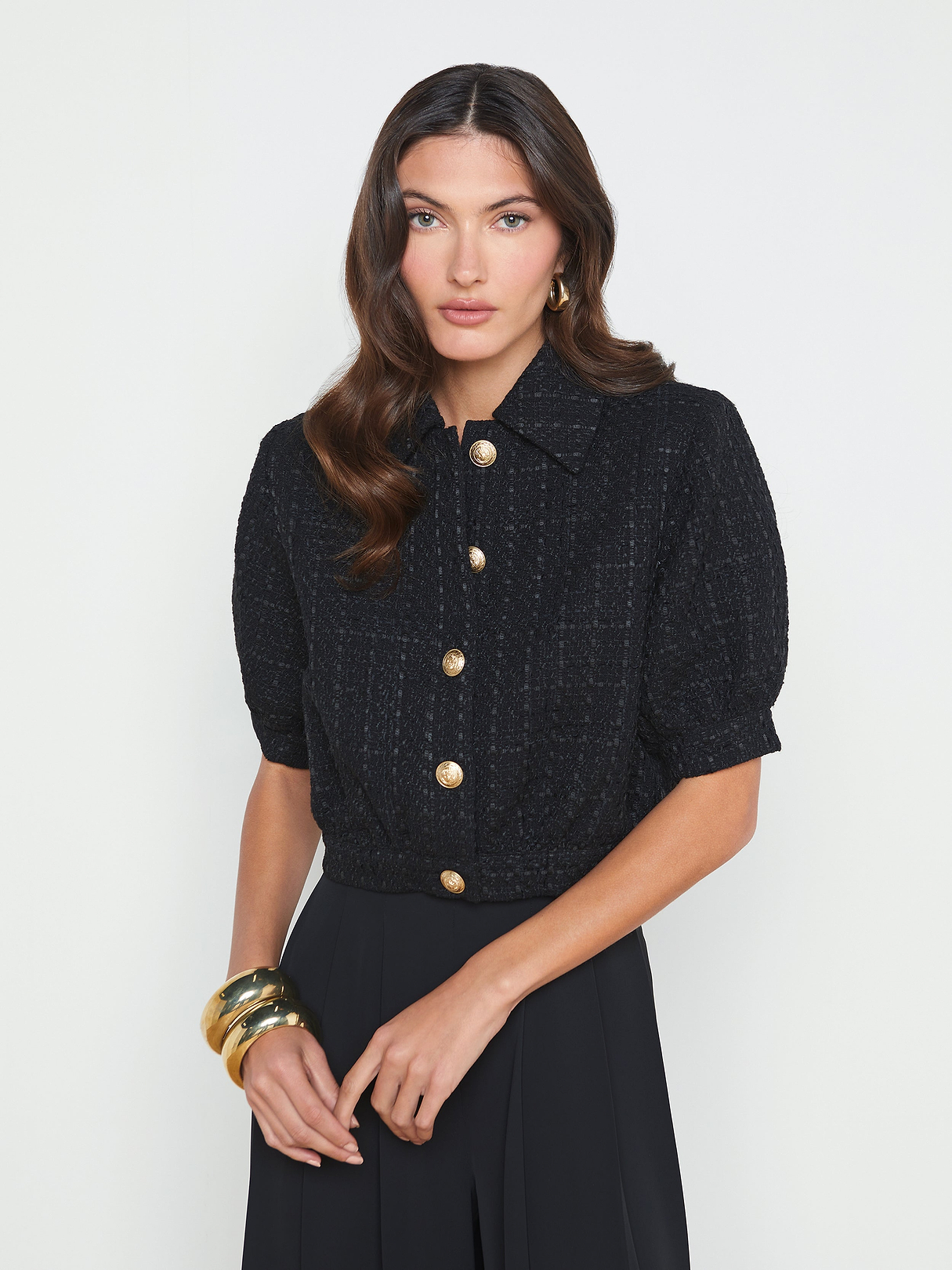 ジャケット・アウター Her lip to Gold-Button Tweed Down Jacket Christie Jacket – Cinq à Sept