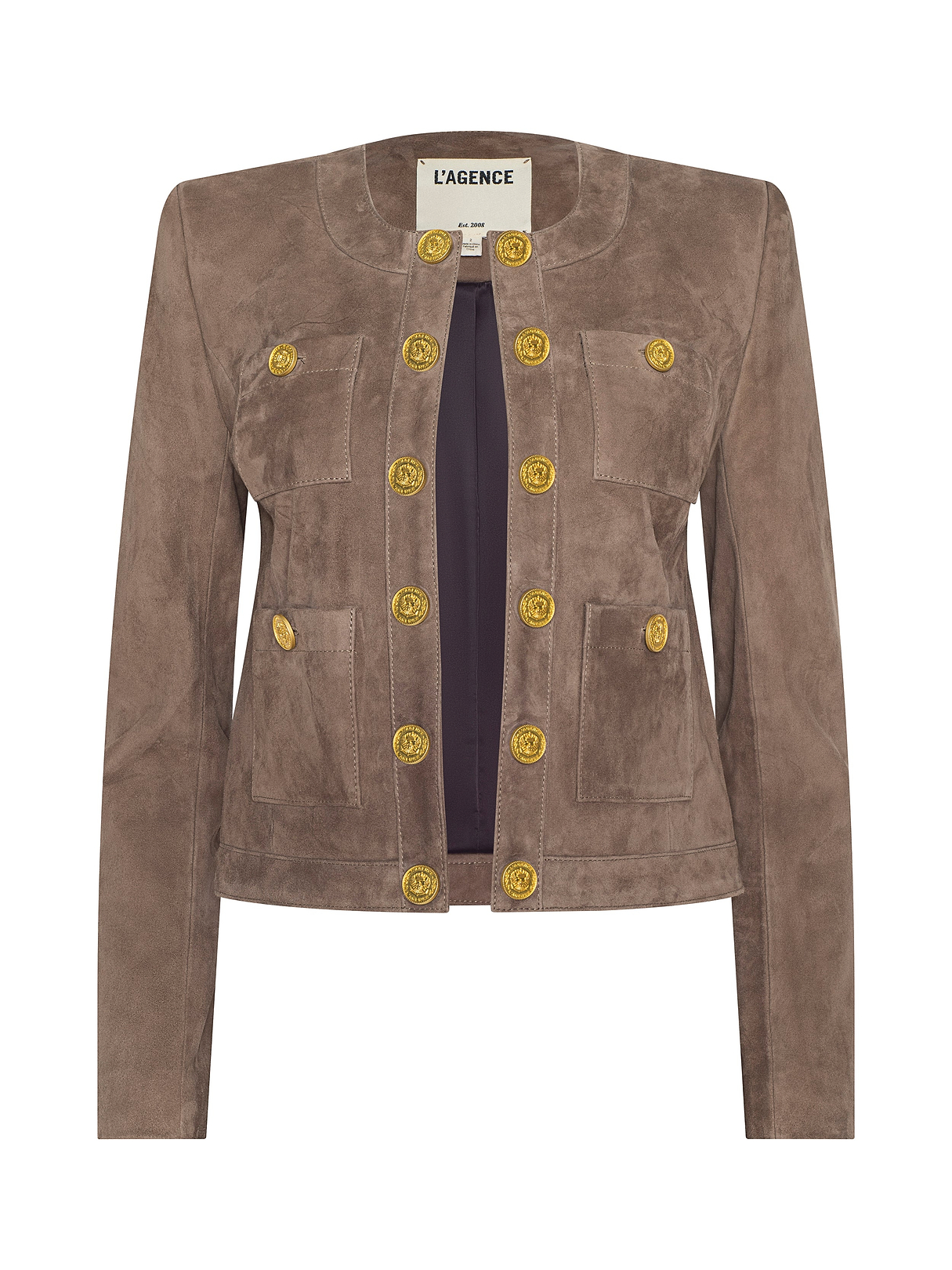 Jayde Collarless Jacket in Cardamom | L'AGENCE