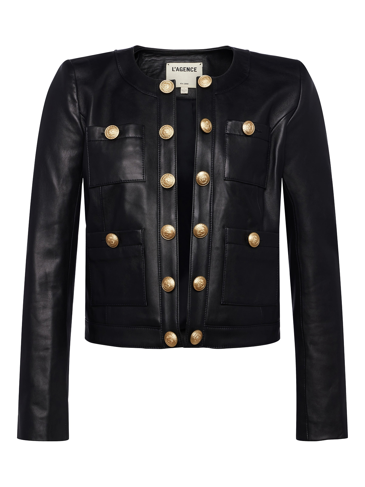Jayde Leather Jacket in Black | L'AGENCE
