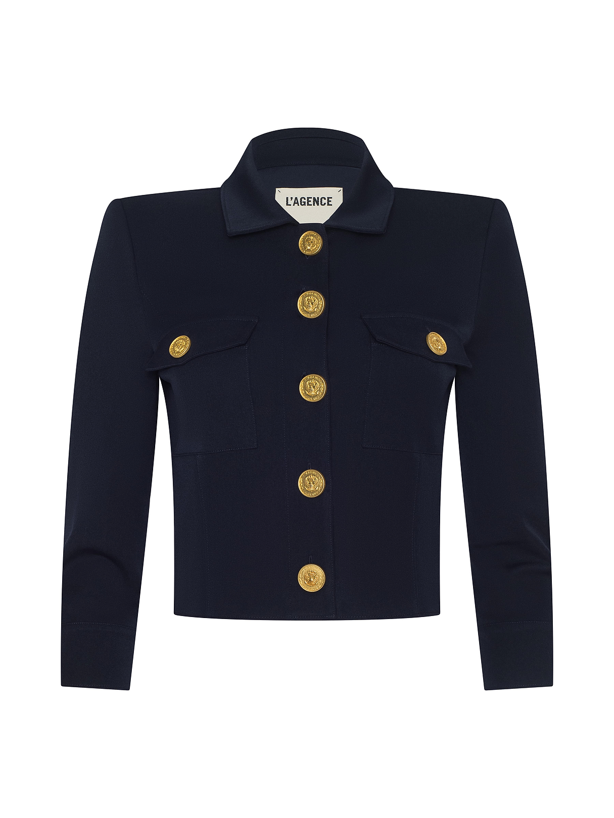 Kumi Cropped Jacket in Midnight | L'AGENCE