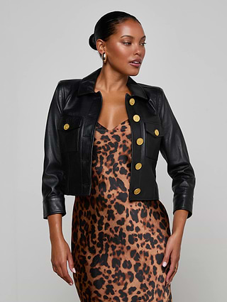 cropped leather jacket with dress 7 WAYS TO STYLE A LEATHER JACKET