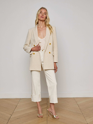 Riva Oversized Knit Blazer blazer L'AGENCE