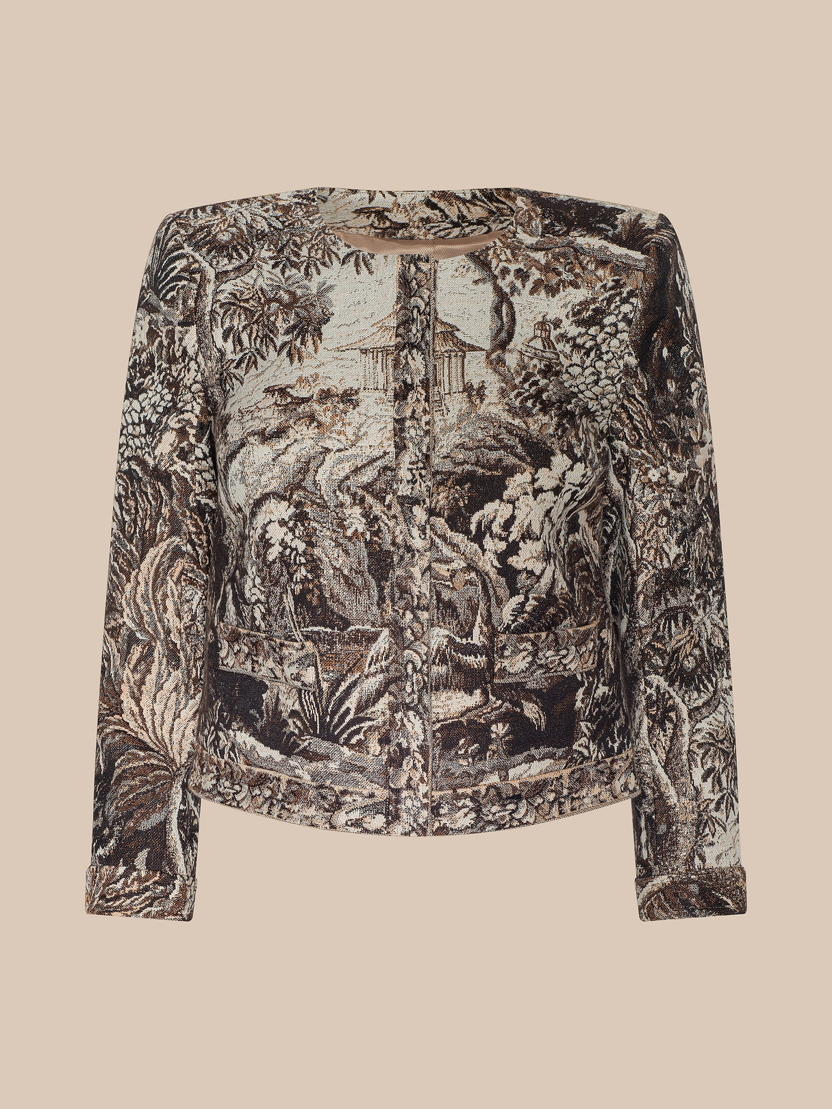 Lian Tapestry Jacket in Neutral Scenic Tapestry | L'AGENCE