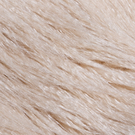 Close-up of the Toira Faux Fur Coat, showcasing its soft, light beige faux fur with fine, smooth strands all neatly aligned in one direction, creating a fluffy and silky texture reminiscent of vintage-inspired 70s rockstar style.