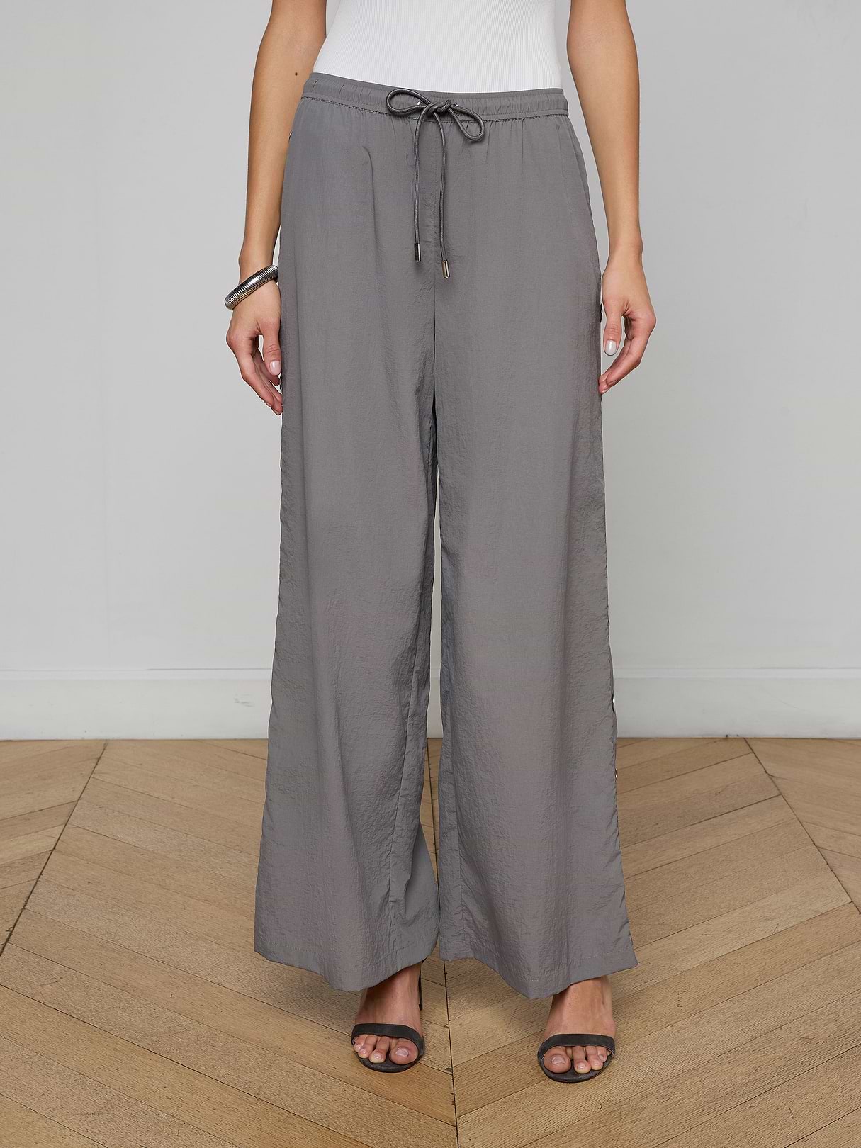 Valkyrie Snap Pant in Medium Grey | L'AGENCE