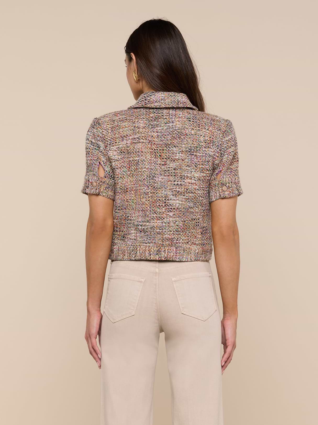 Chita Tweed Jacket in Rainbow Tweed | L'AGENCE