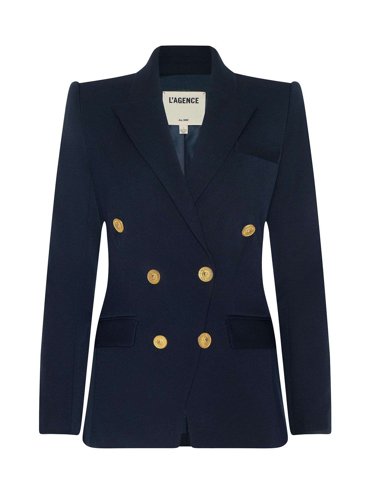 Kyomi Double-Breasted Blazer in Midnight | L'AGENCE