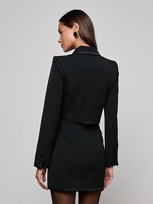 Blythe Cropped Jacket in Black | L'AGENCE Blythe Cropped Jacket in Black | L'AGENCE