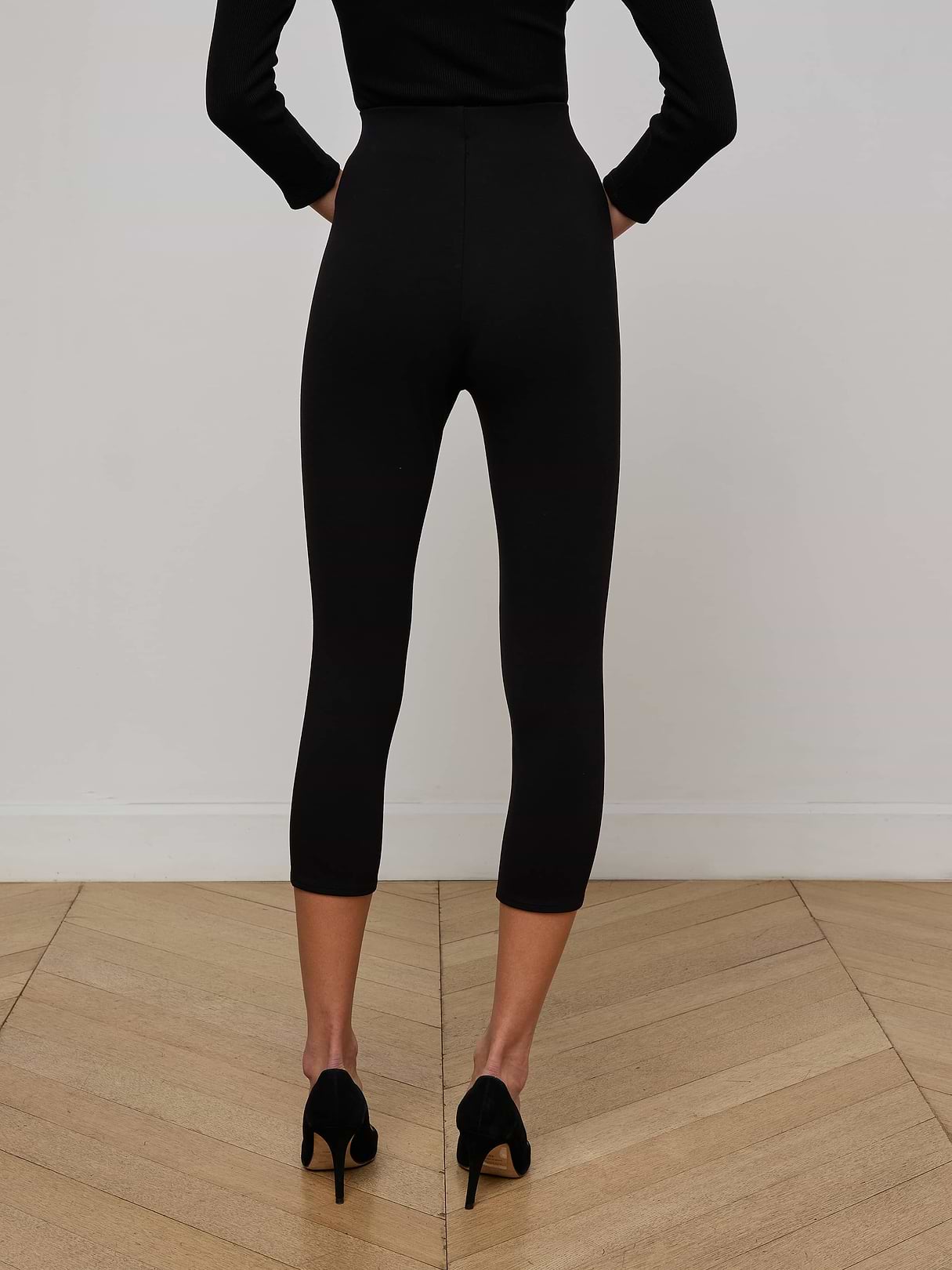 Dee Capri Pant in Black | L'AGENCE