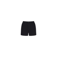 The Lissania Jean Short is showcased against a plain white background, featuring a tailored high-rise silhouette in black denim.