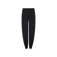 The Greer Nylon Jogger is showcased against a plain white background, featuring cargo pockets with flaps and elasticized cuffs at the ankles for a modern jogger look.