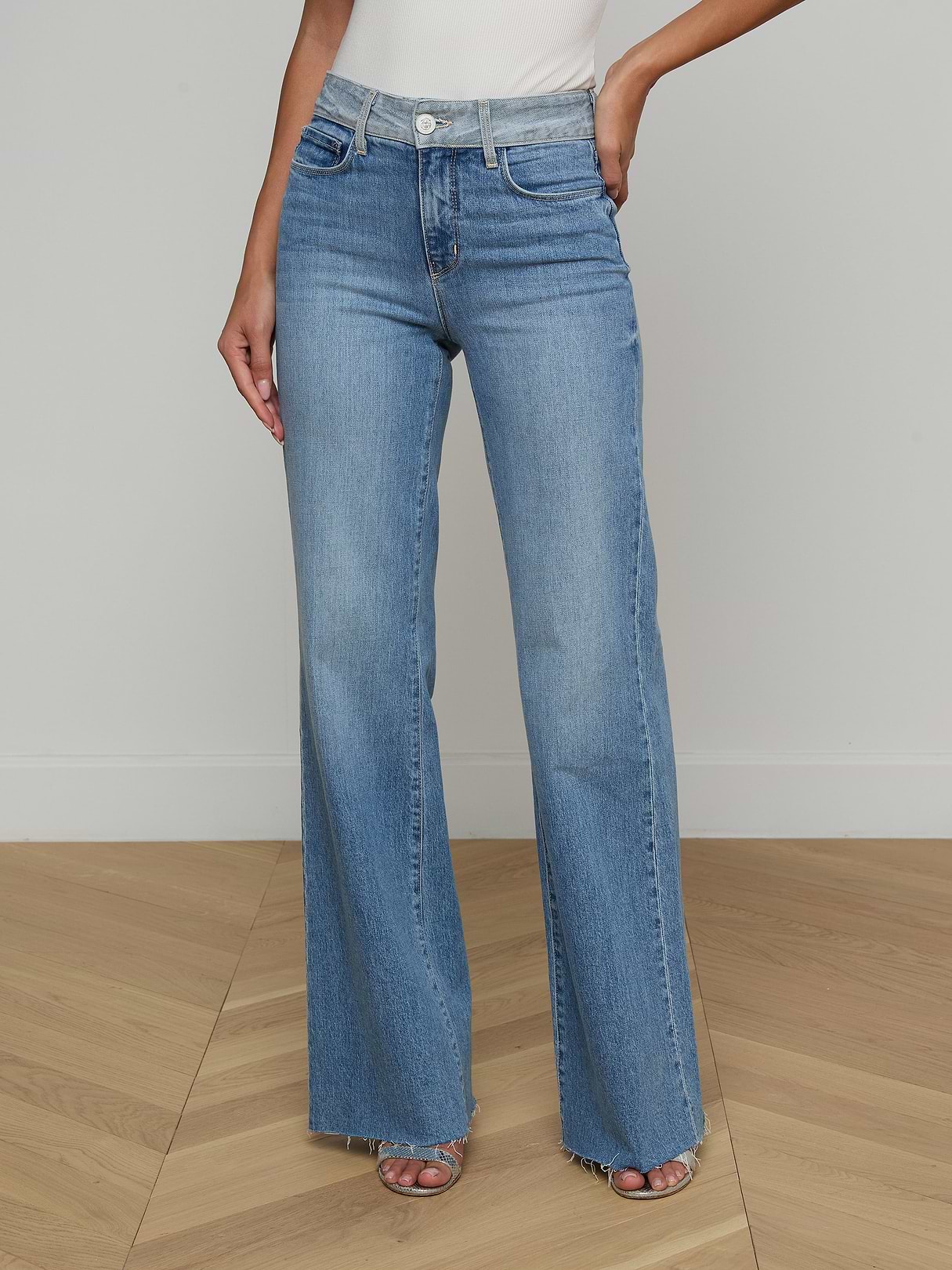 Louane Wide-Leg Flare Jean in Bexley | L'AGENCE