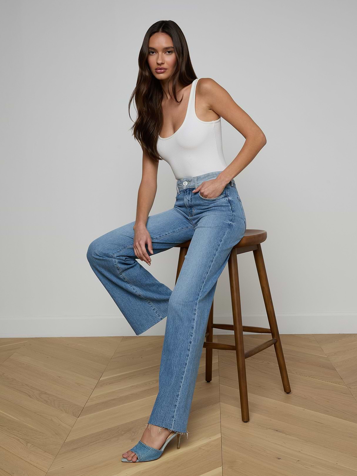 Louane Wide-Leg Flare Jean in Bexley | L'AGENCE