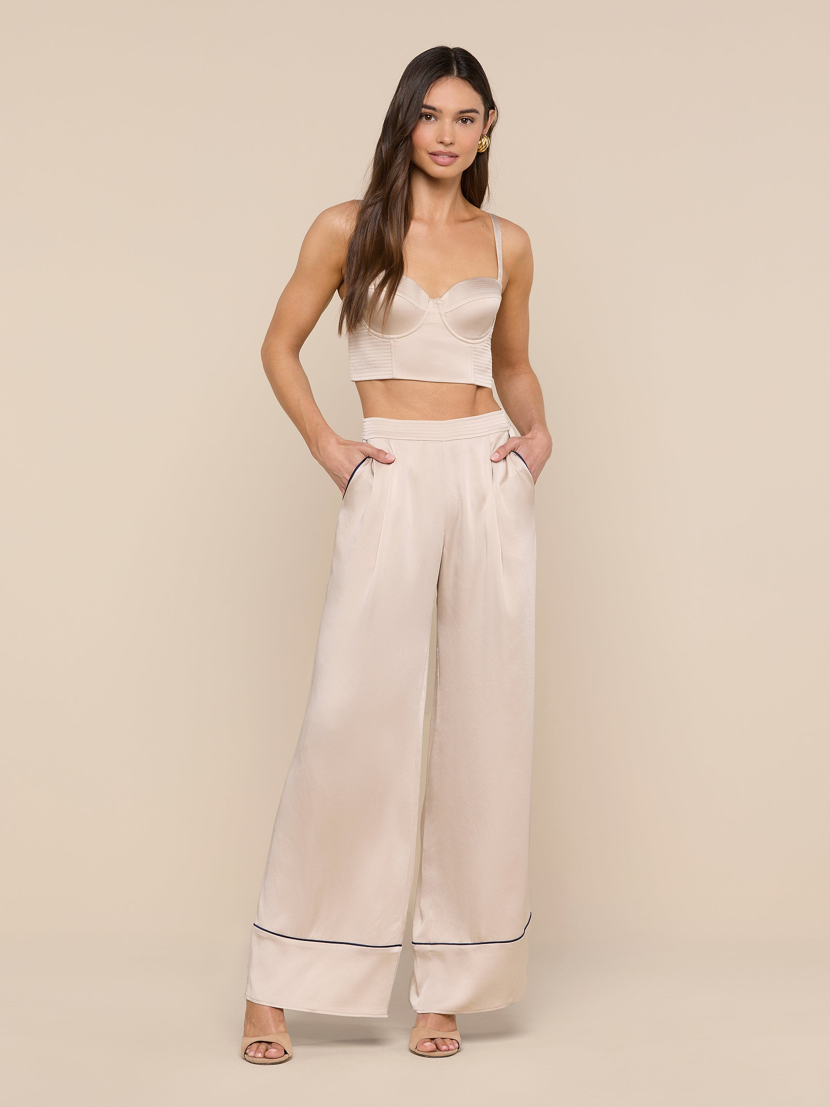 Nysa Bustier Top in Champagne | L'AGENCE
