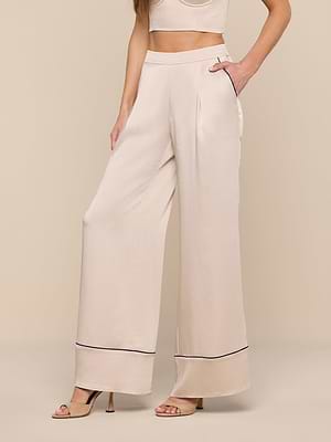 Tavia Trouser in Champagne/Midnight | L'AGENCE Tavia Trouser in Champagne/Midnight | L'AGENCE