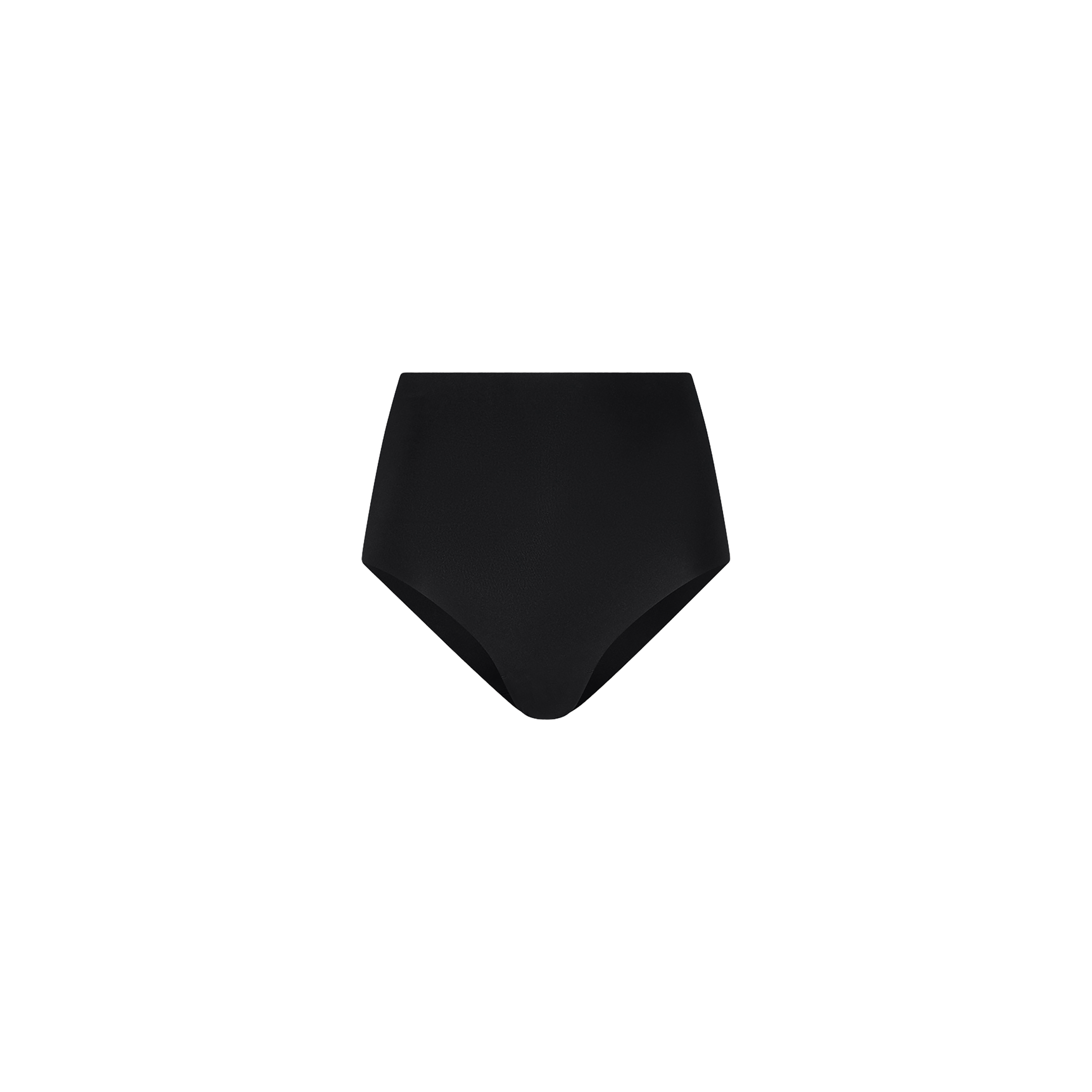 A pair of Velle Knit Panty high-waisted, black compression underwear displayed on a plain white background.