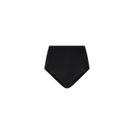 A pair of Velle Knit Panty high-waisted, black compression underwear displayed on a plain white background.