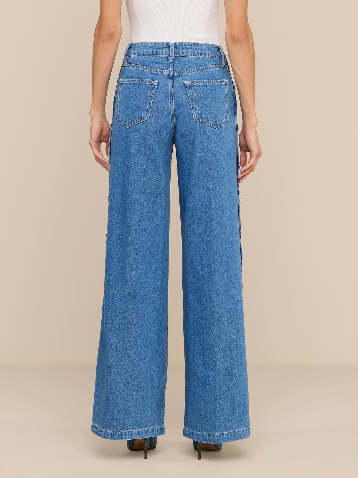 Jennings Snap Wide-Leg Jean in Torsten | L'AGENCE