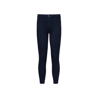 The Margot Coated Cropped Skinny Jean, crafted from premium stretch denim and featuring a contoured waistband, is displayed against a plain white background.