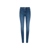 The Marguerite Skinny Jean features a high waist, classic five-pocket design, and slight front fading—ideal for chic, fashion-forward looks.
