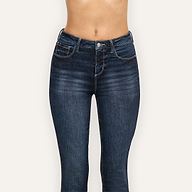 Marguerite Skinny Jean in a high-rise, stretch denim with a dark wash.