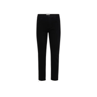 The Sada Slim-Leg Cropped Jean, crafted from stretch denim with a raw hem and a high-rise silhouette, is displayed on a plain white background.