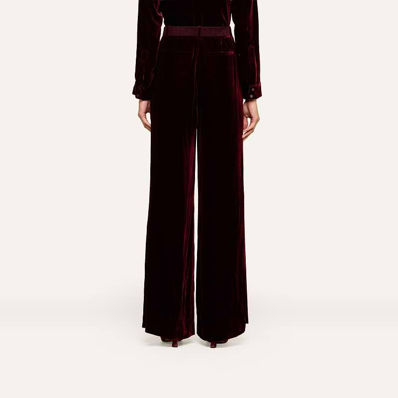 Pilar Velvet Wide-Leg Pant