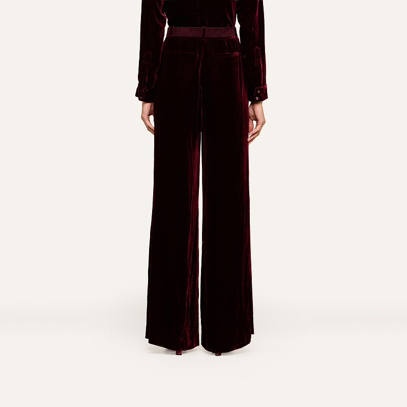 Pilar Velvet Wide-Leg Pant