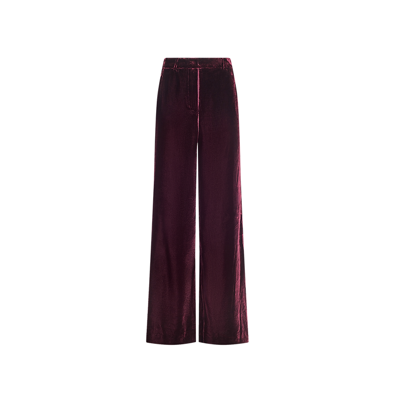 Pilar Velvet Wide-Leg Pant