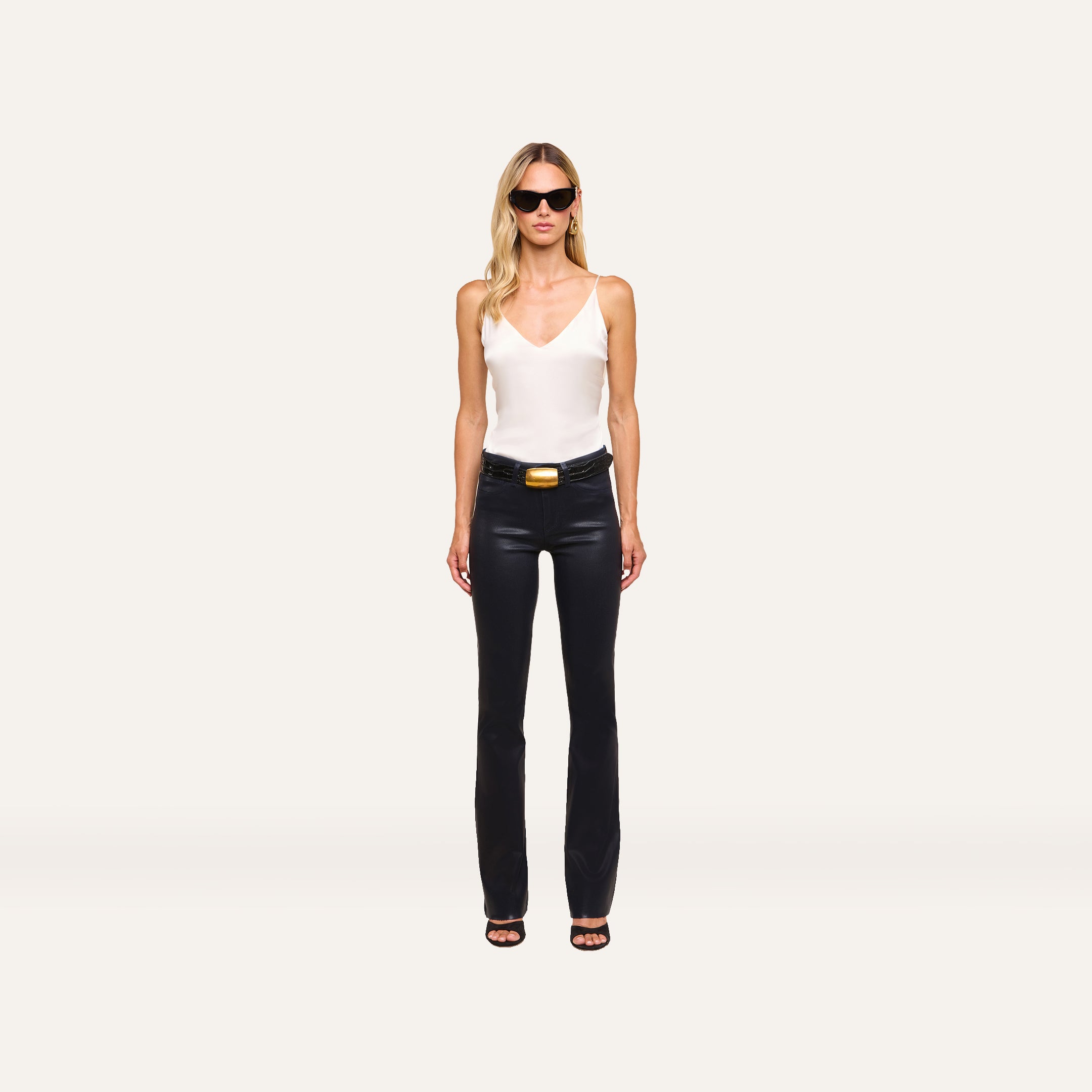 wax coated jean L'AGENCE