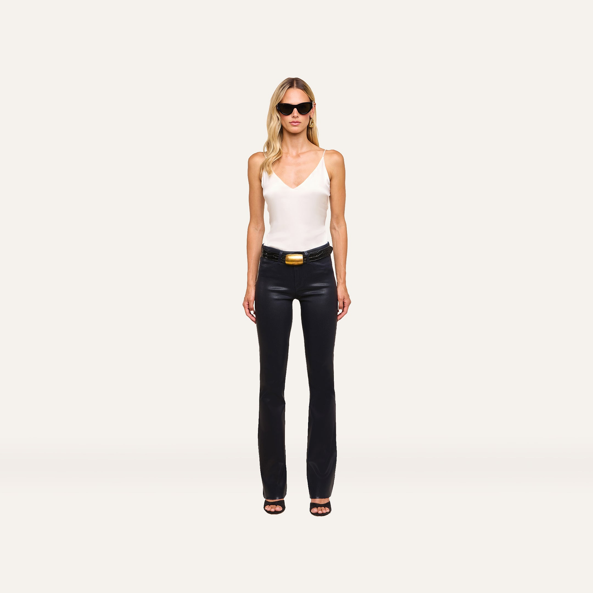 wax coated jean L'AGENCE