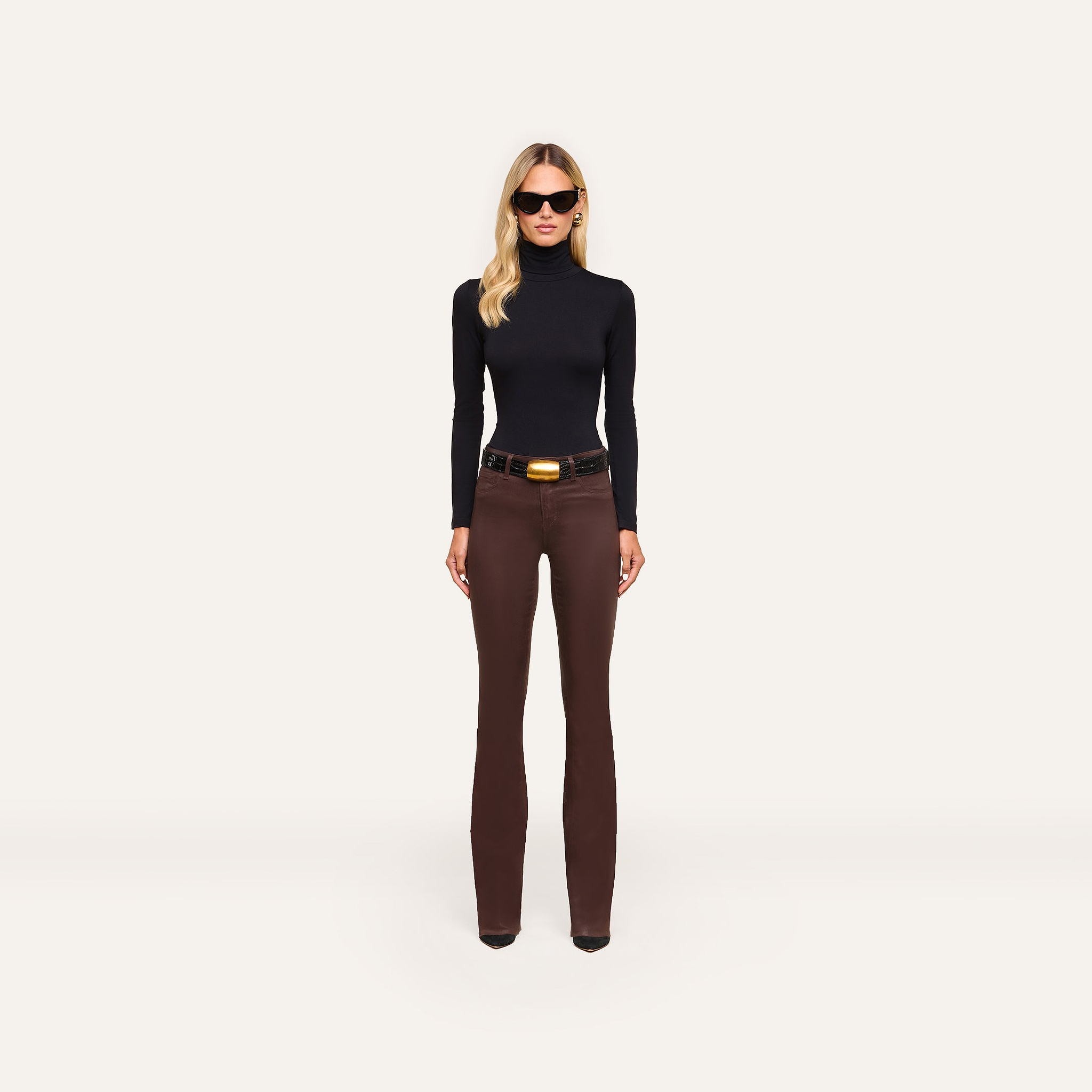wax coated jean L'AGENCE
