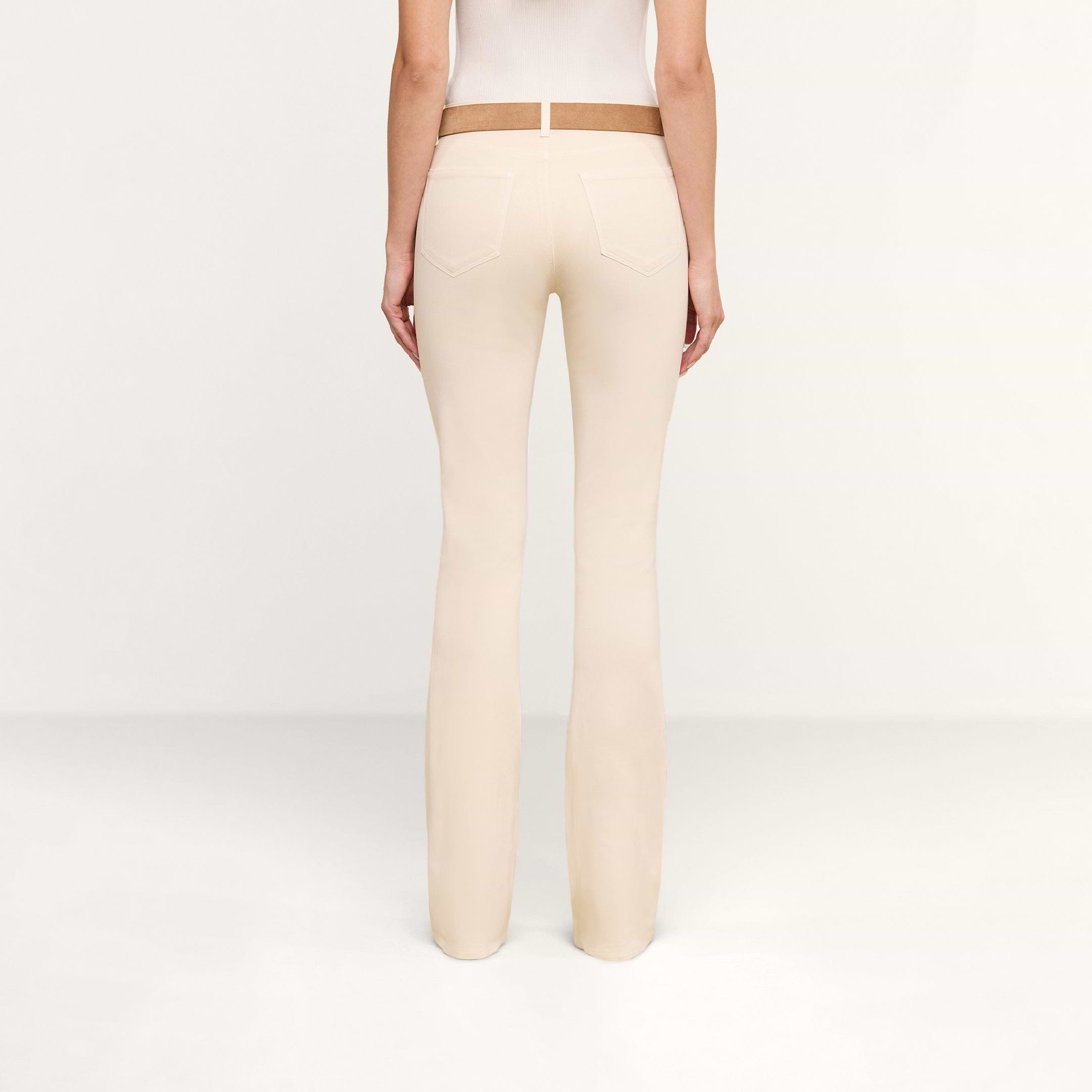 Selma Coated Bootcut Jean in French Vanilla Coated | L'AGENCE
