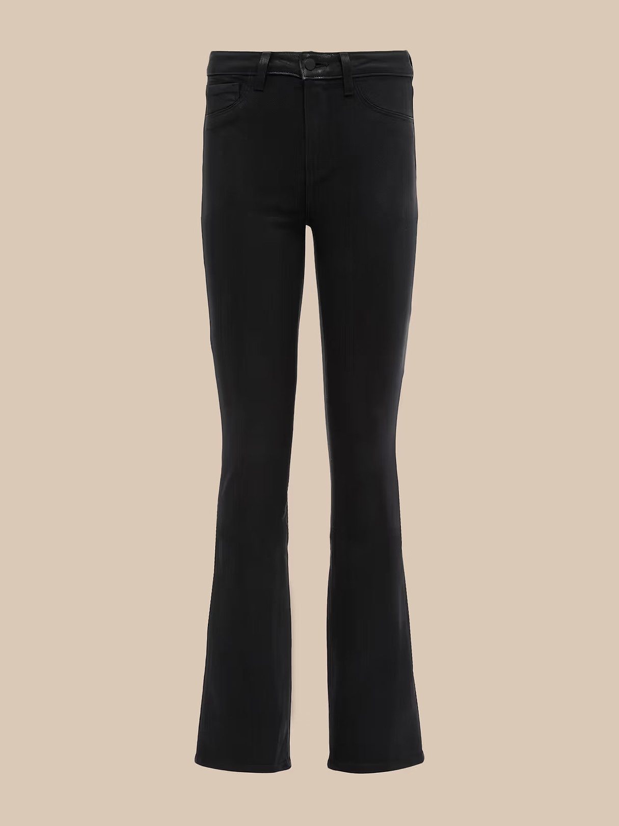 Selma Coated Bootcut Jean in Noir Coated | L'AGENCE