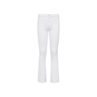 The Selma Bootcut Jean for women is crafted from stretch denim and features front and back pockets, belt loops, a contoured waistband, and a button closure. Displayed against a plain white background.