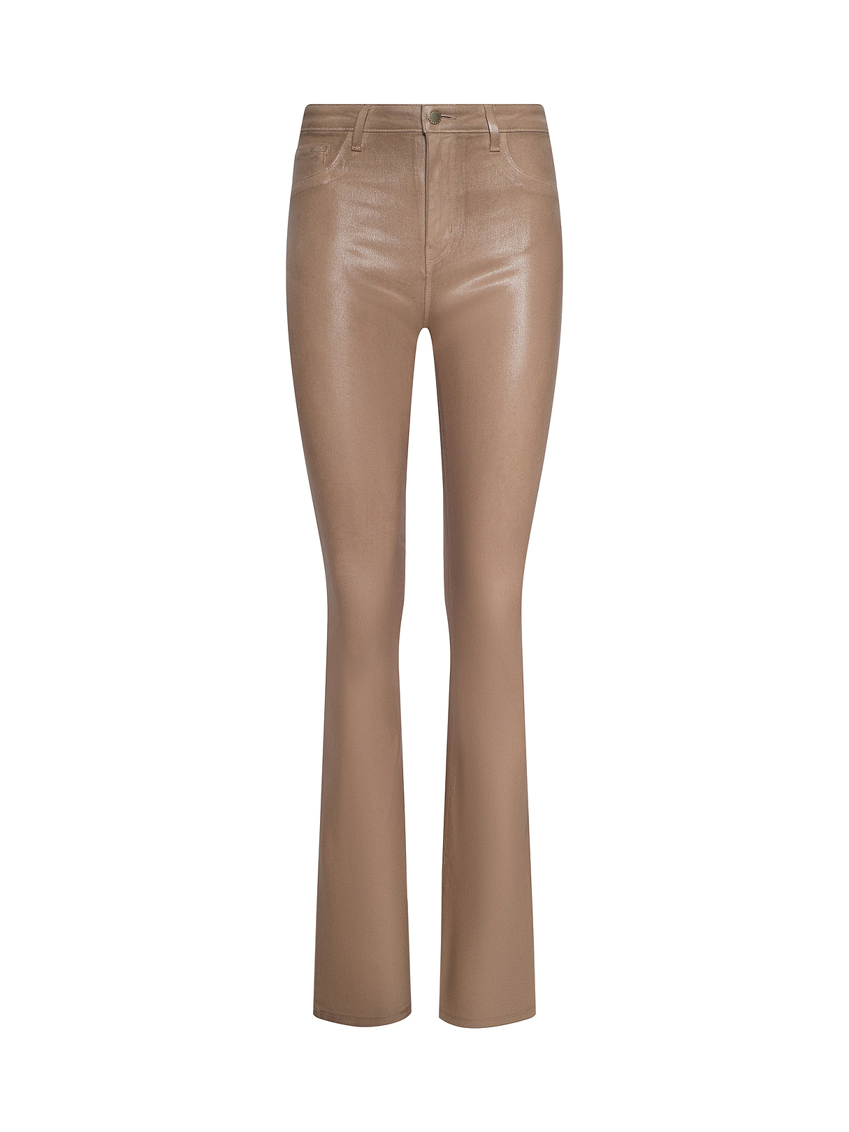 Marty Coated Flare Jean in Cappuccino Coated | L'AGENCE