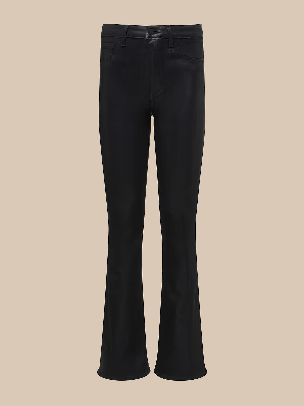 Marty Coated Flare Jean in Noir Coated | L'AGENCE