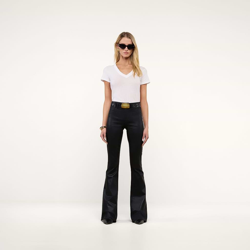 Marty Coated Flare Jean