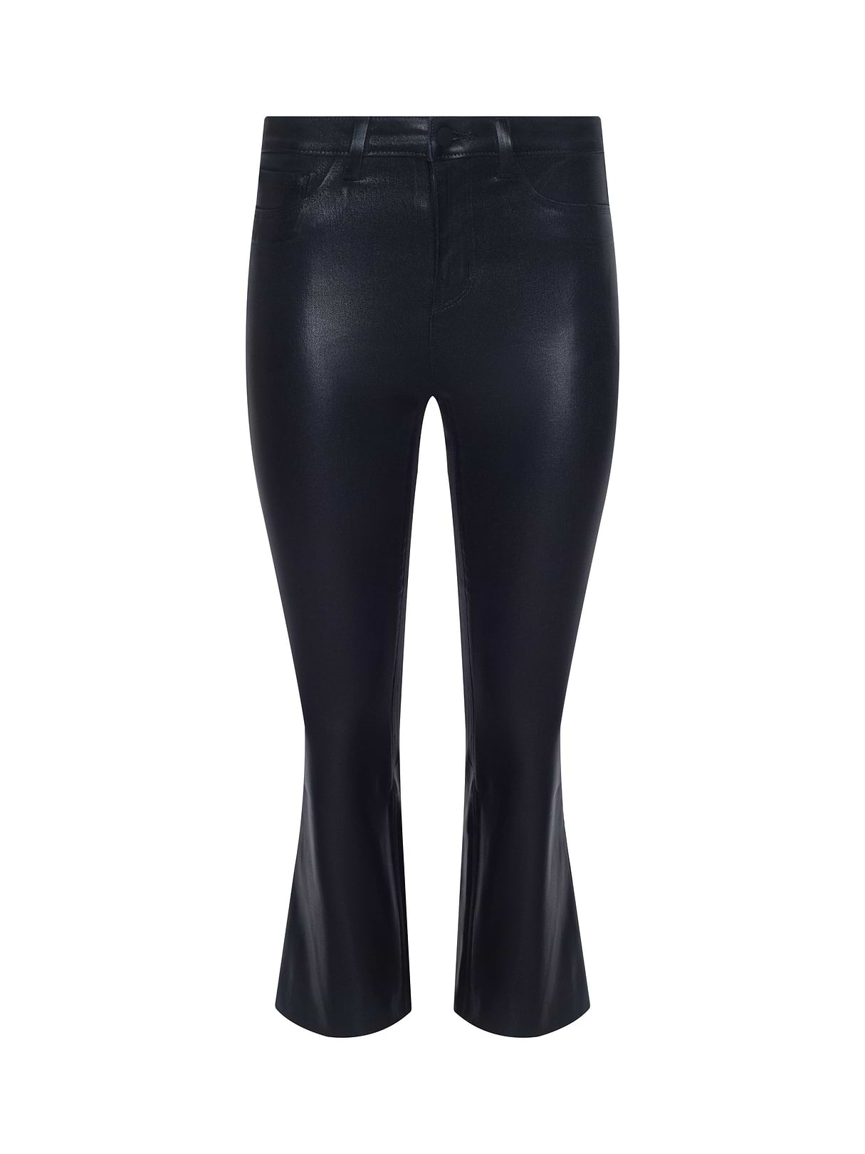 Kendra Coated Cropped Flare Jean in Metro Coated | L'AGENCE
