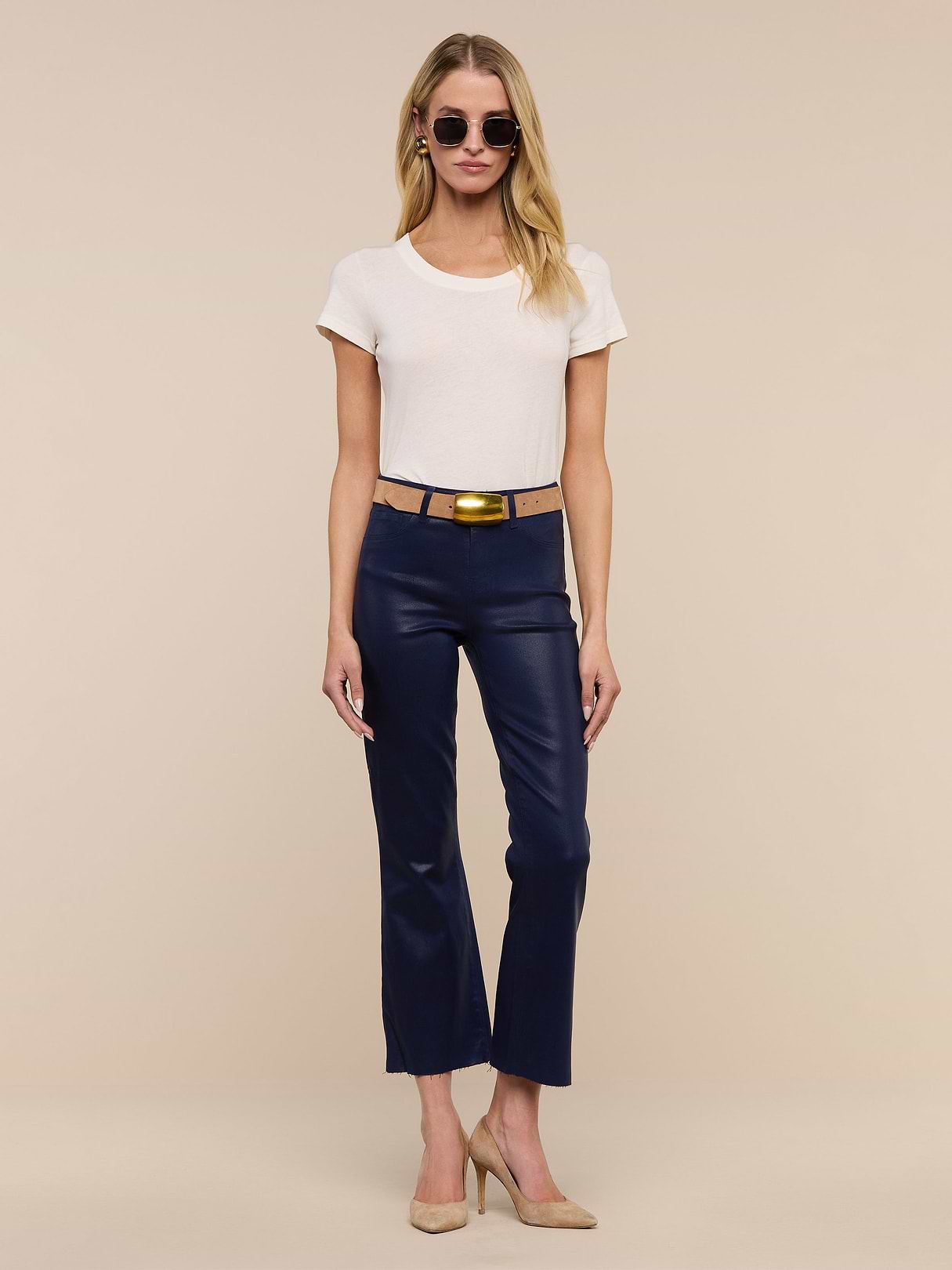 wax coated jean L'AGENCE