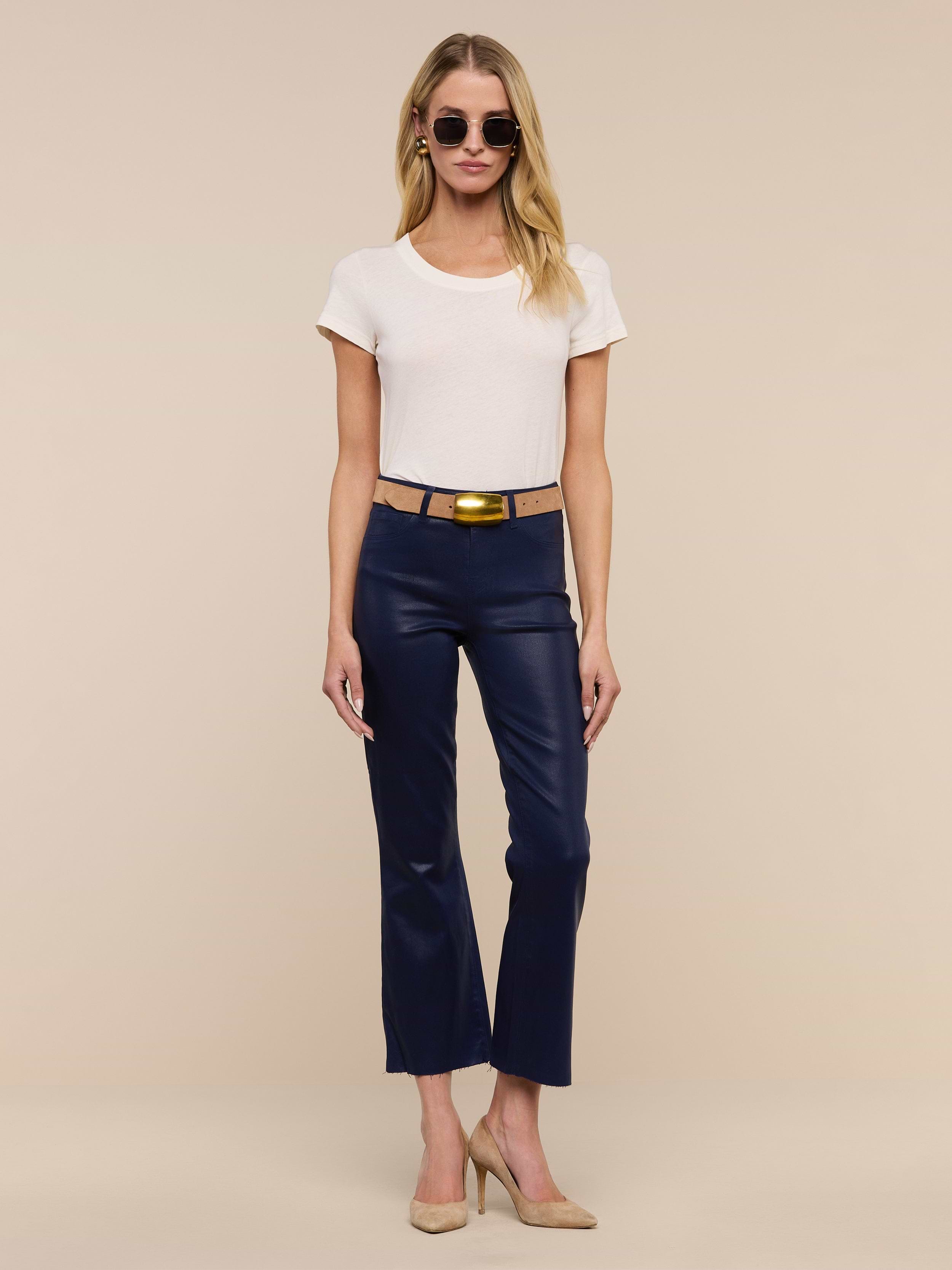 wax coated jean L'AGENCE