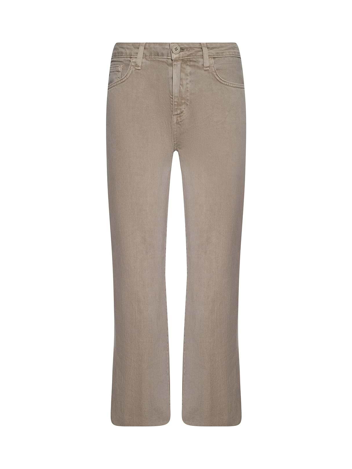 Wanda Cropped Wide-Leg Jean in Biscuit | L'AGENCE