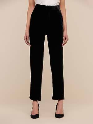 Rebel Velvet Trouser in Black | L'AGENCE Rebel Velvet Trouser in Black | L'AGENCE