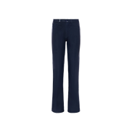 Clayton Coated Wide-Leg Jean in navy blue displayed against a plain white background.