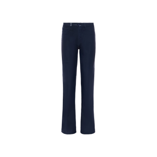 Clayton Coated Wide-Leg Jean in navy blue displayed against a plain white background.