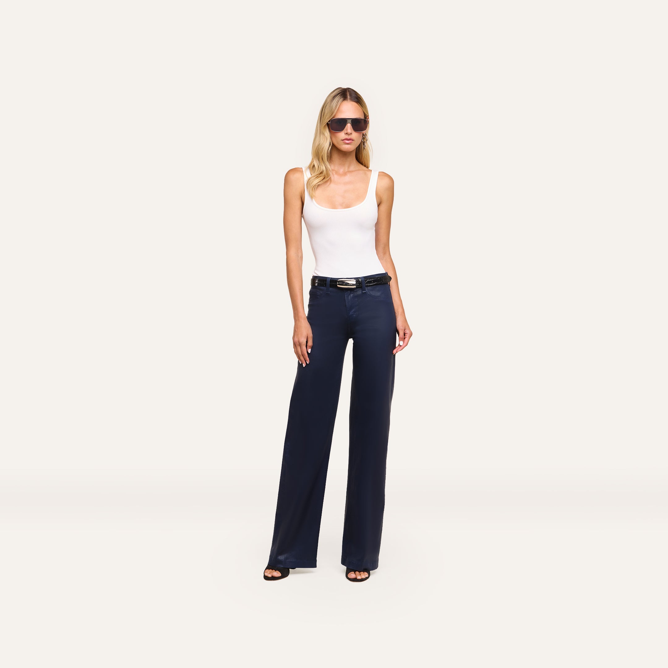 wax coated jean L'AGENCE