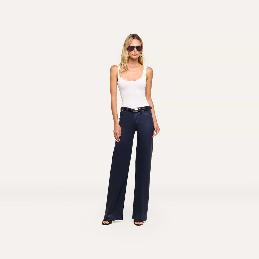 Clayton Coated Wide Leg Jean