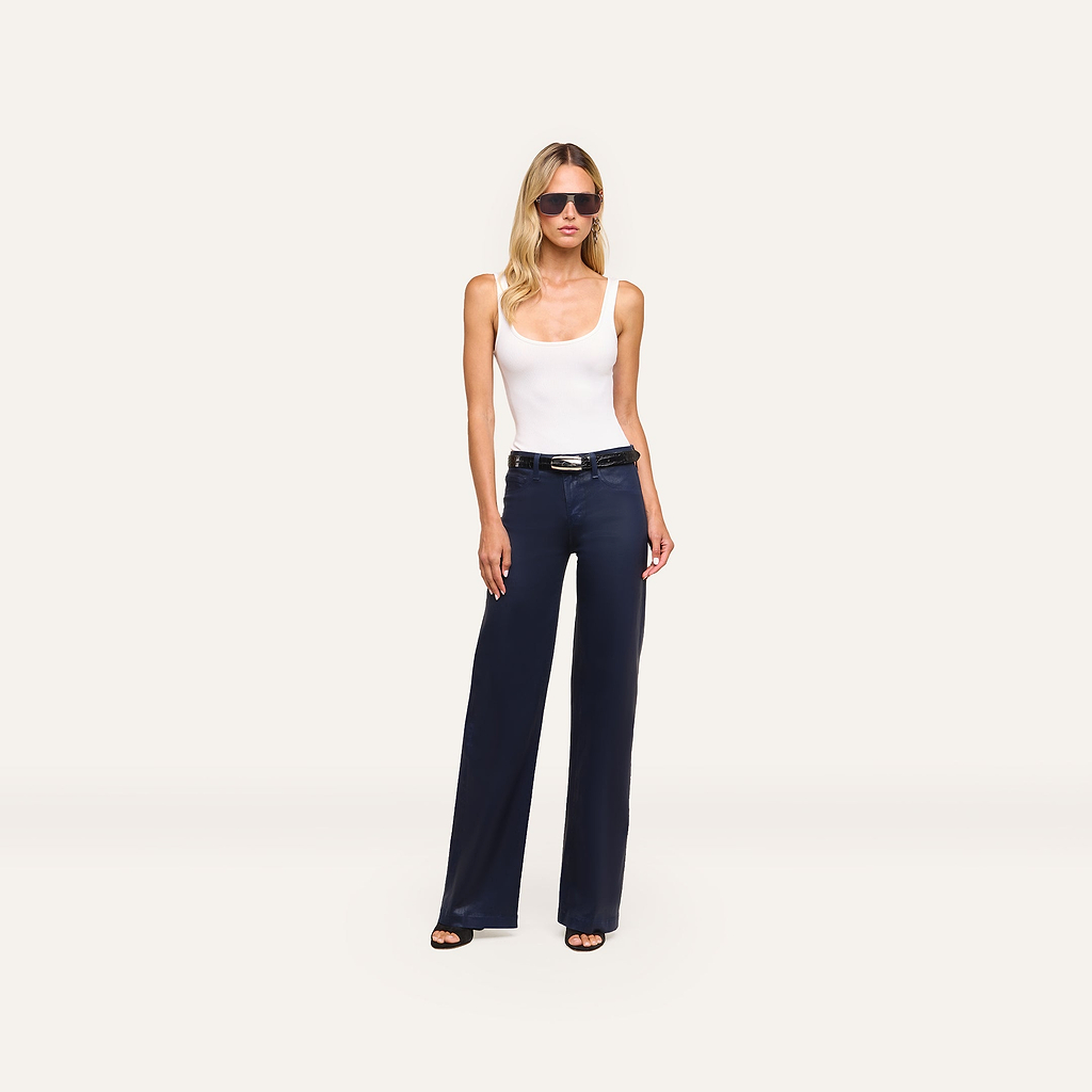 Clayton Coated Wide Leg Jean